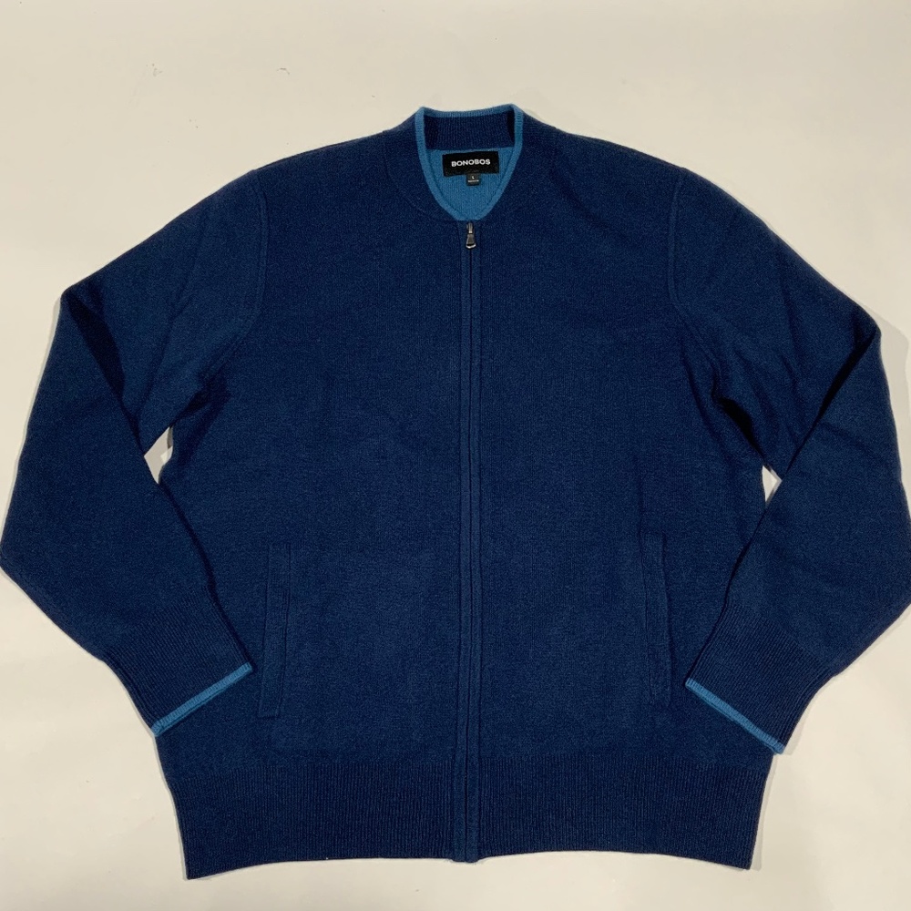 Bonobos Sz L Full Zip Sweater